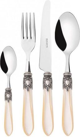 Bugatti Set posate 24 pezzi in scatola Gallery Oxford ghiera argento antico Avorio Madreperla Bugatti