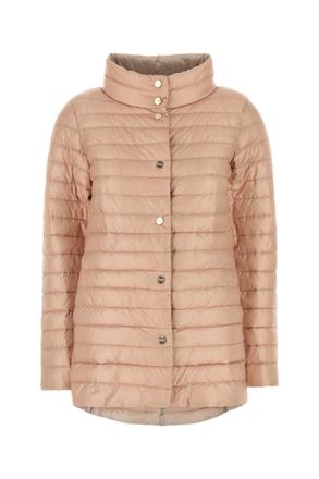 Herno Pink nylon reversible down jacket
