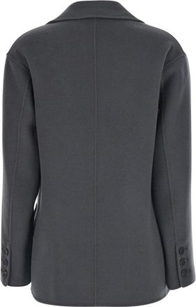 Max Mara Womens Jacket Elfi Grey Wool Blazers