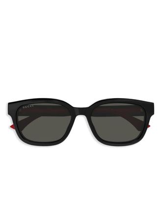 Gucci Zonnebril met vierkant montuur - Zwart