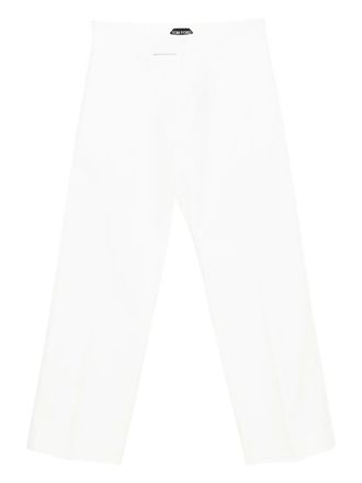 Tom Ford Pantaloni in cotone a gamba ampia - Bianco