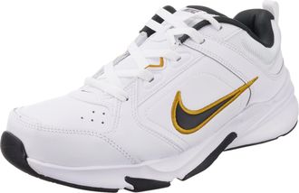 Nike DM7564-103 Defy All Day Sneaker Adult White/Black-Gold Suede 10