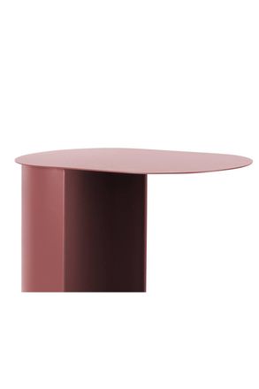 Present Time Leitmotiv Side Table Set Riqueza Oval - Burgundy Red