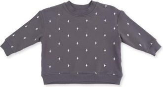 Angel Dear Kids Lightning Bolt Sweatshirt in Gray at Nordstrom, Size 12-18M