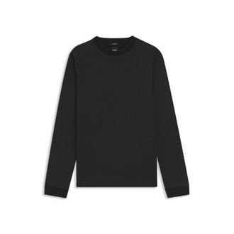 BOSS Jacquard-structure T-shirt in mercerised cotton