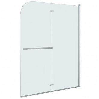 vidaXL Mampara De Ducha Plegable 2 Paneles Esg 95x140 Cm Vidaxl