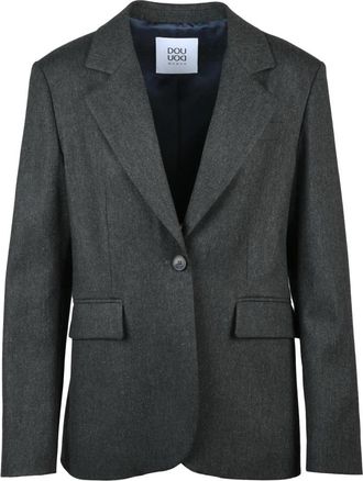 Douuod Miranda Jacket - Dames - Blazers - Grijs - 2XL - Wol - Jassen