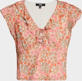 Paige Farrow Ruffle V-Neck Top