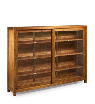 Moycor Vitrina 2 puertas correderas de madera marr&oacute;n anch. 180 cm