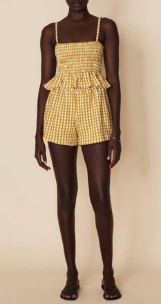 Faithfull The Brand Reggie Shorts In Mari Check Print