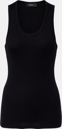 Wardrobe.NYC Ribbed-knit cotton jersey tank top