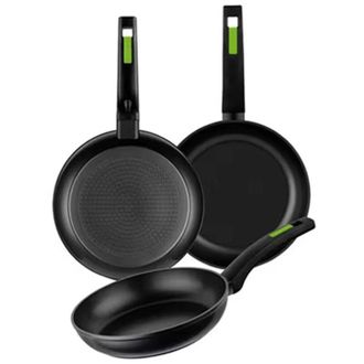 Monix Lote 3 Sartenes Aluminio &Oslash;18-&oslash;22-&oslash;26cm Green Monix