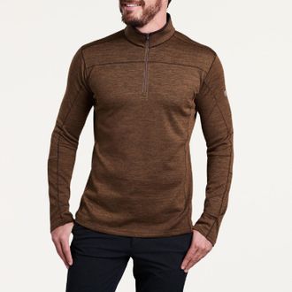 K&uuml;hl Mens Ryzer Quarter-Zip Sweater Brown XL