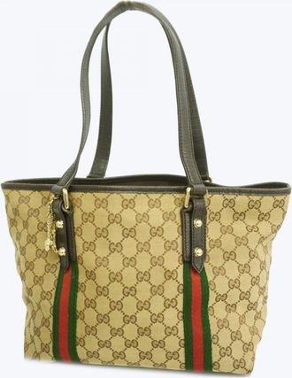 Gucci Brown Canvas Tote Bag (Pre-Owned)