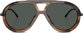 Emporio Armani pilot-frame sunglasses - Brown