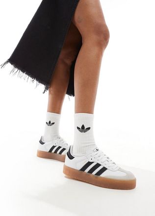 adidas Originals Sambae sneakers in white and black