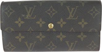 Louis Vuitton Brown Pvc Long Wallet (Bi-Fold) (Pre-Owned)