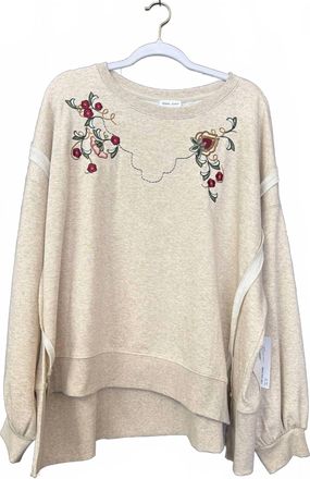 Tribal Womens Crewneck Sweatshirt In Beige