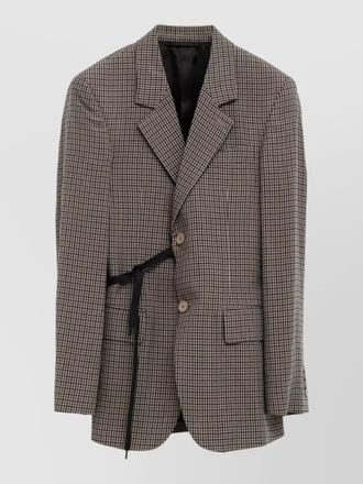Balenciaga blazer notched lapels long sleeves tie detail