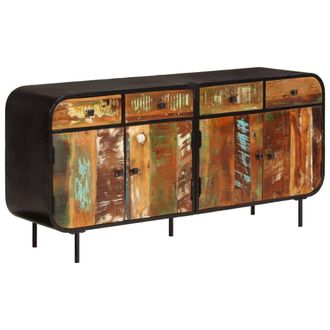 vidaXL Aparador De Madera Maciza Reciclada Y Metal 140x35x70 Cm Vidaxl