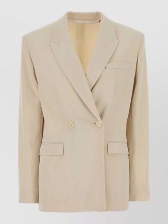 Isabel Marant silk crepe oversized double-breasted blazer