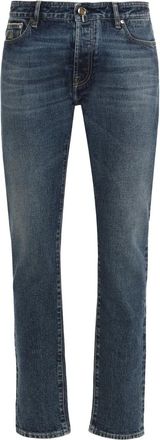 Moorer Jeans Pavel-DC104 con cinque tasche - Blu