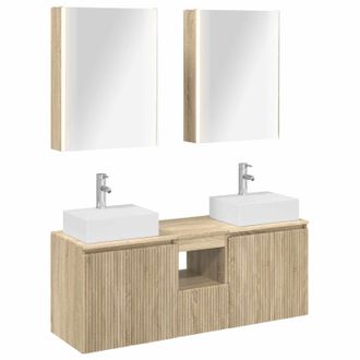vidaXL Juego De Muebles De Ba&ntilde;o 5 Uds. Roble Sonoma Vidaxl