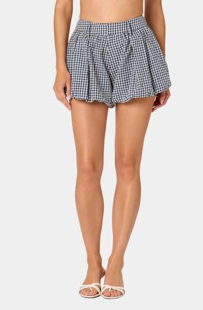 Astr Margeen Shorts In Blue Gingham