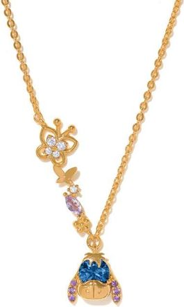 Girls Crew Disney Eeyore 18k Gold Plate Cubic Zirconia Pendant Necklace at Nordstrom