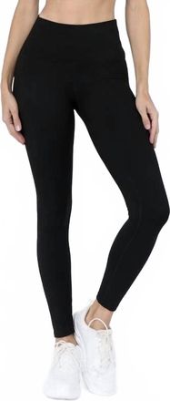 Yelete Buttery Soft High Rise Active Leggings In Black