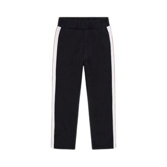 Roberto Cavalli Black Logo Print Cotton Joggers - male - Roberto Cavalli - Sweatpants - Black - 4 Y - Kids