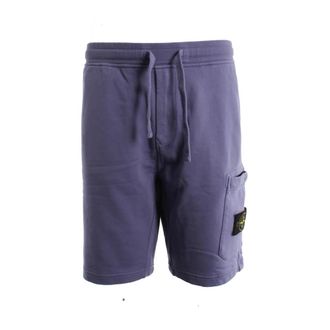 Stone Island Casual Shorts, male, Purple, Size: L Casual Shorts