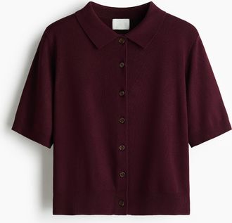 H&M Cardigan mit Kragen - Red