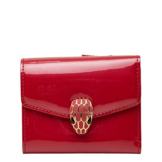 Bulgari Pink Patent Leather Wallet (Tri-Fold) (Pre-Owned)