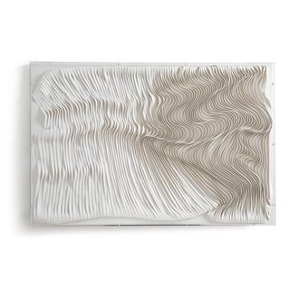 AM.PM Muurdecoratie in witte leren stroken, Ondor