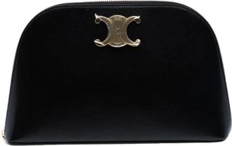 Celine Pre-owned Clutches, female, Black, Size: ONE SIZE Pre-owned Leather Clutch