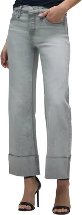 Hudson Rosie High-Rise Wide Leg Jean With Cuff In Washed Slate