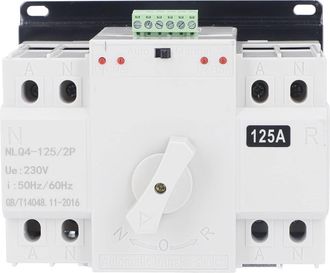 OEM Para Ac 230v 2p 125a Interruptor Autom&aacute;tico De Transferencia De Potencia Doble Interruptor Basculante Autom&aacute;tico Interruptor De Transferencia Doble Pa