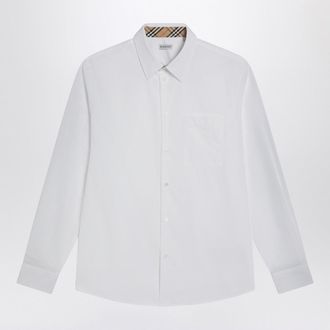Burberry White Shirt In Cotton Poplin