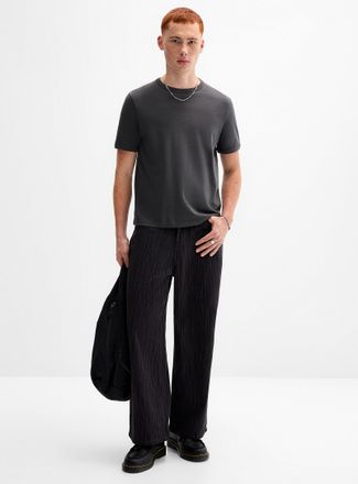Djab Mens Vertical pinstripe jean Baggy fit with a slight taper Imported from Seoul