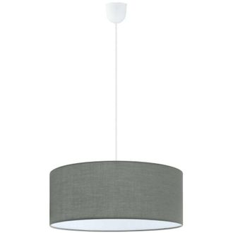 Eglo Eglo - Lampada a Sospensione Rossano 3 Luci E27 da 60W Paralume Tessuto Grigio