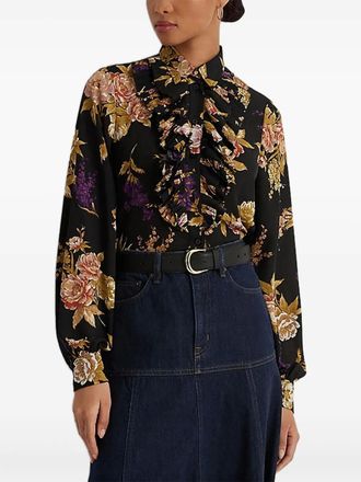 Lauren Ralph Lauren Blouse met bloemenprint - Zwart