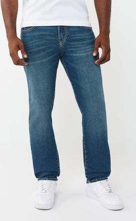 True Religion Geno Big T Flap Pocket Slim Fit Jeans in Medium Blue Comet at Nordstrom Rack, Size 30