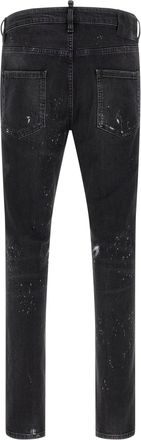 Dsquared2 Splatter Paint Distressed Jeans - Black