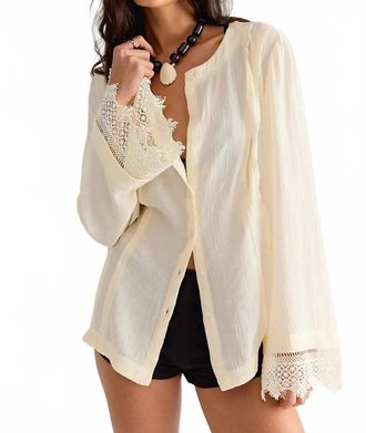 Free People Donni Blouse In Tofu