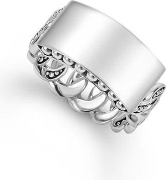 Lagos Mens Anthem Engravable Ring in Silver at Nordstrom, Size 11