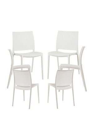 Regalos Miguel Packs Sillas Jard&iacute;n - Pack 6 Sillas Dalen - Blanco