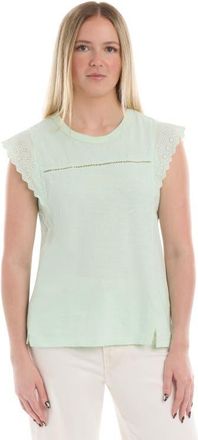 Wilt Eyelet Cap Sleeve Tee in Bay at Nordstrom, Size X-Small
