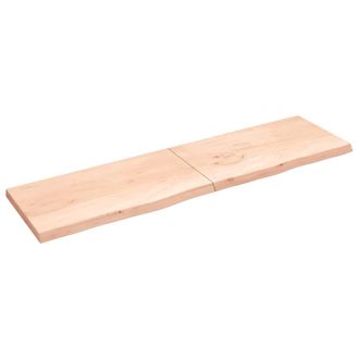 vidaXL Vidaxl - Estante De Pared Madera Maciza Roble Sin Tratar 220x60x(2-6) Cm