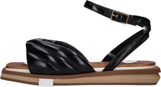 Fabi Harrods Sandal - Dames - Sandalen - Zwart - 40 EU - Leer - Schoenen